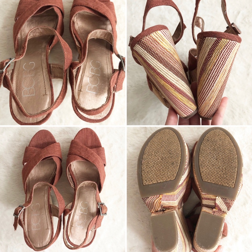 4/$20 🌴 BC BG Paris Edanai Platform Wedge Sandals - Picture 7 of 8